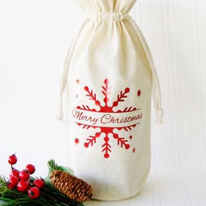 Christmas Wine Bag, Personalized Wi..