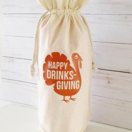 Wine Bag, Thanksgivng Wine Gift Bag