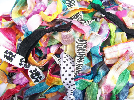 20 Hair Ties, The Grab Bag Mix By Lucky Girl